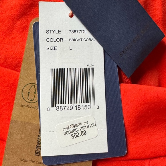 NWT Skies Are Blue High waisted Pleated shorts in Bright Coral SZ L - Picture 3 of 5